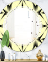 Oriental Ornament. Flower Pattern - Modern Round or Oval Wall Mirror - Triple C