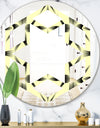 Oriental Ornament. Flower Pattern - Modern Round or Oval Wall Mirror - Hexagon Star