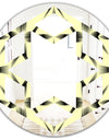 Oriental Ornament. Flower Pattern - Modern Round or Oval Wall Mirror - Hexagon Star