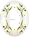 Oriental Ornament. Flower Pattern - Modern Round or Oval Wall Mirror - Space