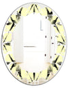 Oriental Ornament. Flower Pattern - Modern Round or Oval Wall Mirror - Leaves