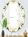 Oriental Ornament. Flower Pattern - Modern Round or Oval Wall Mirror - Triple C