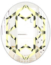 Oriental Ornament. Flower Pattern - Modern Round or Oval Wall Mirror - Hexagon Star