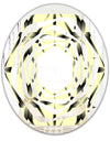 Oriental Ornament. Flower Pattern - Modern Round or Oval Wall Mirror - Whirl