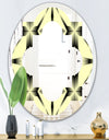 Oriental Ornament. Flower Pattern - Modern Round or Oval Wall Mirror - Quatrefoil