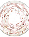 Golden Tropical Pattern IV - Modern Round or Oval Wall Mirror - Whirl