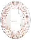 Golden Tropical Pattern IV - Modern Round or Oval Wall Mirror - Wave