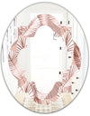 Golden Tropical Pattern IV - Modern Round or Oval Wall Mirror - Quatrefoil