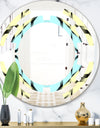 Black and White Fashion Ornament - Modern Round or Oval Wall Mirror - Space