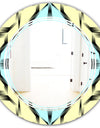 Black and White Fashion Ornament - Modern Round or Oval Wall Mirror - Triple C