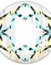 Black and White Fashion Ornament - Modern Round or Oval Wall Mirror - Hexagon Star