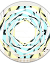 Black and White Fashion Ornament - Modern Round or Oval Wall Mirror - Whirl