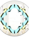 Black and White Fashion Ornament - Modern Round or Oval Wall Mirror - Quatrefoil