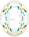 Black and White Fashion Ornament - Modern Round or Oval Wall Mirror - Space