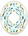 Black and White Fashion Ornament - Modern Round or Oval Wall Mirror - Whirl