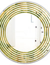 Golden Leaves I - Modern Round or Oval Wall Mirror - Wave
