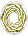 Golden Leaves I - Modern Round or Oval Wall Mirror - Whirl