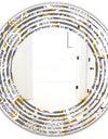 Golden Rose Flowers - Modern Round or Oval Wall Mirror - Wave