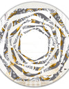 Golden Rose Flowers - Modern Round or Oval Wall Mirror - Whirl