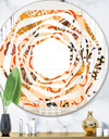 Retro Indian Floral Batik III - Modern Round or Oval Wall Mirror - Whirl