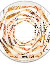 Retro Indian Floral Batik III - Modern Round or Oval Wall Mirror - Whirl