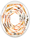 Retro Indian Floral Batik III - Modern Round or Oval Wall Mirror - Whirl