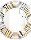 Geometric luxury jungle foliage pattern - Modern Round or Oval Wall Mirror - Wave