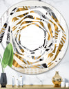 Geometric luxury jungle foliage pattern - Modern Round or Oval Wall Mirror - Whirl