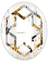 Geometric luxury jungle foliage pattern - Modern Round or Oval Wall Mirror - Hexagon Star