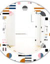Retro Abstract Design XI - Modern Round or Oval Wall Mirror - Triple C