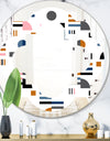 Retro Abstract Design XI - Modern Round or Oval Wall Mirror - Quatrefoil