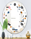 Retro Abstract Design XI - Modern Round or Oval Wall Mirror - Quatrefoil
