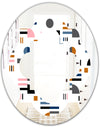 Retro Abstract Design XI - Modern Round or Oval Wall Mirror - Quatrefoil