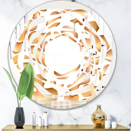 Liquid Gold I - Modern Round or Oval Wall Mirror - Whirl