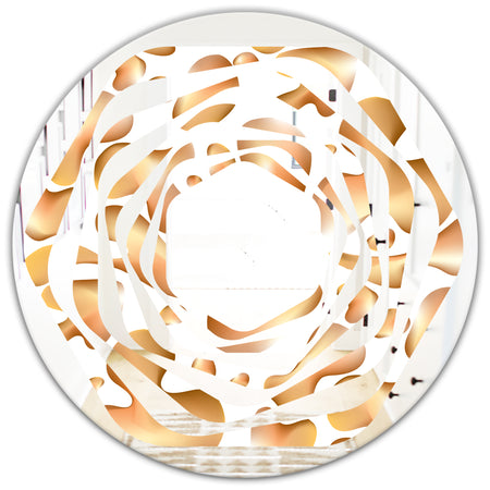 Liquid Gold I - Modern Round or Oval Wall Mirror - Whirl