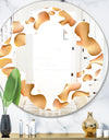 Liquid Gold I - Modern Round or Oval Wall Mirror - Quatrefoil