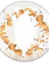 Liquid Gold I - Modern Round or Oval Wall Mirror - Quatrefoil