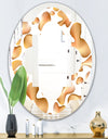 Liquid Gold I - Modern Round or Oval Wall Mirror - Quatrefoil