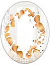 Liquid Gold I - Modern Round or Oval Wall Mirror - Quatrefoil