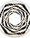 Gold and Black Art Deco Pattern - Modern Round or Oval Wall Mirror - Whirl