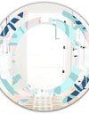 Retro Floral Pattern II - Modern Round or Oval Wall Mirror - Space