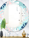 Retro Floral Pattern II - Modern Round or Oval Wall Mirror - Triple C