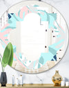 Retro Floral Pattern II - Modern Round or Oval Wall Mirror - Quatrefoil