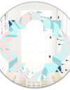 Retro Floral Pattern II - Modern Round or Oval Wall Mirror - Quatrefoil