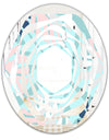 Retro Floral Pattern II - Modern Round or Oval Wall Mirror - Whirl