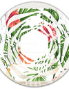 Tropical Botanicals and Flowers II - Modern Round or Oval Wall Mirror - Whirl