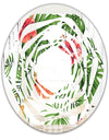 Tropical Botanicals and Flowers II - Modern Round or Oval Wall Mirror - Whirl