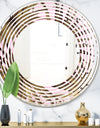 Tropical Leaves On Pink - Modern Round or Oval Wall Mirror - Wave