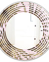 Tropical Leaves On Pink - Modern Round or Oval Wall Mirror - Wave