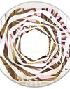 Tropical Leaves On Pink - Modern Round or Oval Wall Mirror - Whirl